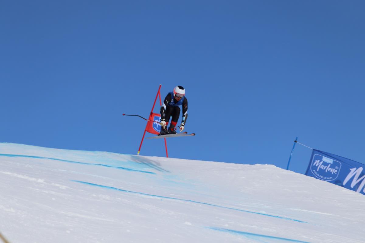 Ski Race Academy Mals athlete racing in the air